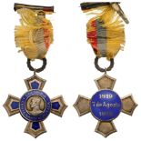 Centennial Cross of Boyaca, instituted in 1919 Breast Badge, gilt Silver, 50 mm, obverse enameled,