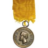 Pedro II Award Medal, 1855 Breast Badge, Rio de Janeiro mint, 28 mm, Silver,Ob: PEDRO II IMPERADOR