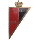 REGIMENTAL BADGE "2nd CALARASI REGIMENT" Breast Badge, 58x33 mm, Silver, one side enameled,