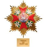 ORDER OF TAHITI NUI Grand Cross Star, 1st Class, instituted in 1996. Breast Star, 84 mm, gilt