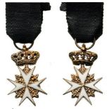 ORDER OF MALTA Magistral Grand Cross or Commander’s Cross Miniature. Breast Badge, gilt Silver,