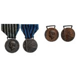 Ethiopian Campaign Medals, instituted in 1936 Breast Badges, bronze, 33 mm, original suspension