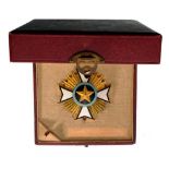 NATIONAL MERIT ORDER, 1959 Grand Officer’s Star. Breast Star, 68 mm, gilt Bronze with smooth rays,