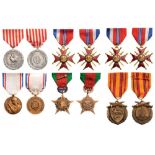 Lot of 6 Decorations Dunkerque 1940 Commemorative Medal, Franco-British Association 1940-44