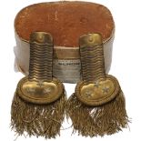 Epaulettes of 12th Artillery Regiment Captain, 1860-1900 Epaulets with brass scales, fringe thin