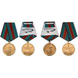 Lot of 2 Medal for the 1500 th Anniversary of the Founding of Kiev, instituted in 1982 Breast