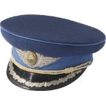 RSR Ministry of Interior Air Force Senior Officer visor cap, dated 1986 Made in blue cloth with