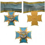 ORDRE OF AERONAUTICAL MERIT Grand Officer's Set. Neck Badge, 60 mm, gilt Bronze, enameled,