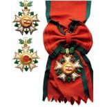 NATIONAL ORDER OF THE CEDAR Grand Cross Badge, 1st Class, instituted in 1936. Sash Badge, 62 mm,