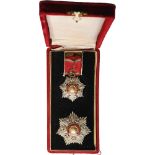 ORDER OF MEDJIDIE Grand Officer’s Set, 2nd Class, instituted in 1852. Neck Badge, 73x58 mm, Silver