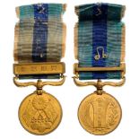 Russo Japanese 1904-05 War Medal, instituted in 1906 Breast Badge, gilt bronze, 30 mm, original