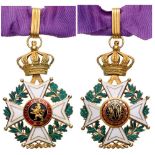 ORDER OF LEOPOLD Commander’s Cross, 3rd Class, instituted in 1832. Neck Badge, 59 mm, gilt Silver,