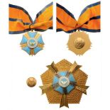 NATIONAL ORDER OF PEACE Grand Officer's Set, 2nd Class. Neck Badge, 50 mm, gilt Bronze, one side