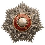 ORDER OF MEDJIDIE Grand Officer's Star, 2nd Class, instituted in 1852. Breast Star, 85 mm, Silver