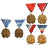 Lot of 3 Medals for Marksmanship Medals for Marksmanship. Breast Badges, 42 mm, gilt bronze,