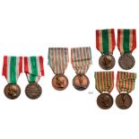Lot of 4 Decorations For the Unity of Italy 1915-18 Medal (2), Unity of Italy 1848-1918 Medal, Unity