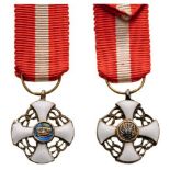 ORDER OF THE CROWN OF ITALY Knight’s Cross, 5th Class, Miniature, instituted in 1868. Breast
