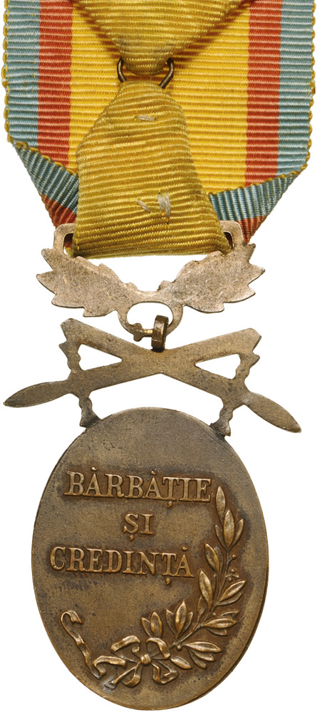 Manhood and Loyalty Medal 3rd Class, Military. Breast Badge, 55x28 mm, Bronze, original suspension - Image 2 of 2