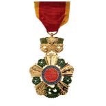 NATIONAL ORDER OF MERIT (BAOQUOC HUAN CHUONG) Officer’s Cross,4th Class, instituted in 1950.