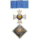 ORDER OF THE CROWN Grand Officer’s Set, Civil, instituted in 1861. Neck Badge, 55x52 mm, GOLD, 17.