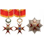 ORDER OF SAINT GREGORY Grand Officer's Set, 2nd Class, instituted in 1831. Neck Badge, 57 mm, gilt