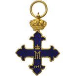 ORDER OF MICHAEL THE BRAVE, 1916 Knight‘s Cross Miniature, 3rd Class, 4th Model, instituted in 1941.