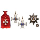ORDER OF PHILIP THE MAGNANIMOUS Grand Cross Set, instituted in 1840. Sash Badge, 58 mm, GOLD, both