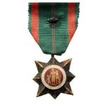 Civil Action Medal, instituted in 1964 Breast Badge, painted gilt bronze, 38 mm, central medallion