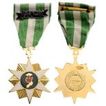 Campaign Medal with Clasp "1960", instituted in 1966 Breast Badge, gilt bronze, 44 mm, obverse