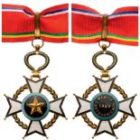 NATIONAL MERIT ORDER, 1959 Commander’s Cross. Neck Badge, gilt Bronze, 55 mm, enameled, maker’s mark