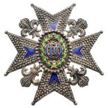 ORDER OF CHARLES III Commander of the Number Star, 2nd Class, instituted in 1771. Breast Star, 67x64