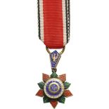 ORDER OF INDEPENDENCE OF THE REPUBLIC Knight’s Cross Miniature, 5th Class, instituted after 1955.