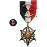 NATIONAL ORDER Officer's Cross, instituted in 1961. Breast Badge, 55x43 mm, gilt Silver, enameled,