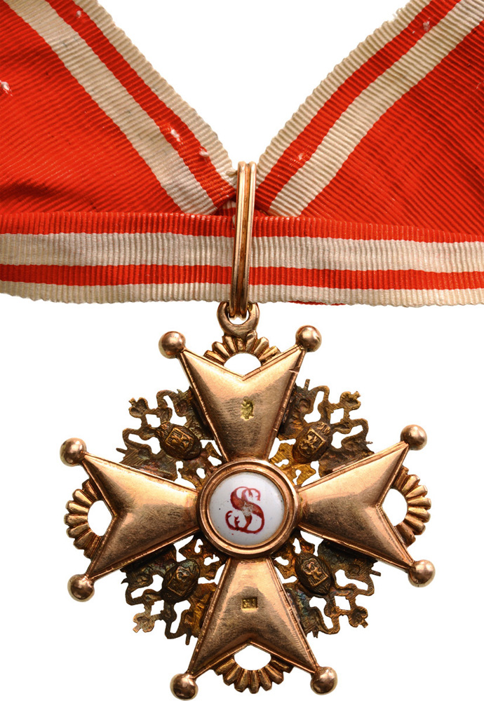 ORDER OF SAINT STANISLAS Grand Officer’s Set, 2nd Class, instituted in 1765. Neck Badge, GOLD, - Image 2 of 9