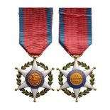 ORDER OF MERIT Knight's Cross, instituted in 1861. Breast Badge, 41 mm, GOLD, both sides enameled,