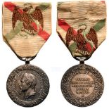 Mexico Campaign Medal, instituted in 1863 Breast Badge, Silver, 30 mm, signed “Barre”, original