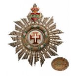 ORDER OF THE CHRIST 1st Class Star. Breast Star, 83x73 mm, Silver, maker's mark "Lemaitre, Paris",