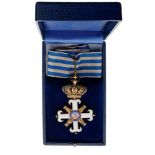 EQUESTRIAN ORDER OF SAN MARINO Commander’s Cross, 3 rd Class, instituted in 1859. Neck Badge, 57 mm,