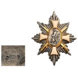 HAMBURG WAR VETERAN CROSS, INSTITUTED IN 1920 Breast Badge, silvered Bronze, 62x51 mm,