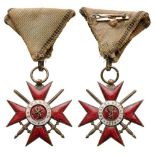 MILITARY ORDER FOR BRAVERY 4th Class, 2nd Grade Cross, 6th Type (without dates, 19441950),