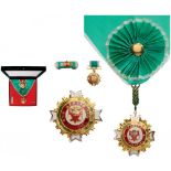 ORDER OF MERIT OF THE NATIONAL POLICE Grand Cross Set, instituted in 1945. Sash Badge, 62 mm, gilt