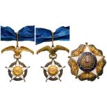 ORDER OF MERIT Grand Officer's Set, 2nd Class, 5th Type, instituted in 1906. Neck Badge, 66x62 mm,