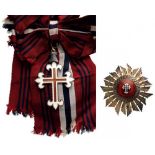 ORDER OF MILITARY MERIT Grand Cross Set, instituted in 1946. Sash Badge, 82x56 mm, Silver