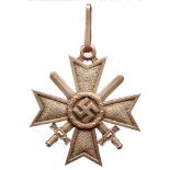 Ritterkreuz des Kriegsverdienstkreuz 1939 mit Schwertern Neck Badge, 61x56 mm, Silver, 60.6 g,