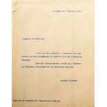 Sports Medal Gold Medal Awarding Documents, 268x209 mm, dated 16th of December 1930 in Paris, for