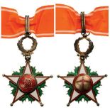 ORDER OF THE OUISSAM ALAOUITE Commander’s Cross, 3rd Class, instituted in 1913. Neck Badge, gilt