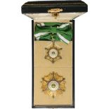 ORDER OF MUHAMMAD ALI Grand Cross Set, 1st Class, instituted in 1915. Sash Badge, 95x55 mm, GOLD,