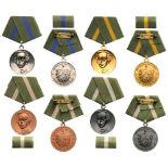 Lot of 4 Ignacio Agramonte Medal 1st 2nd 3rd Classes (3rd Class in two Types). Breast Badges, 30 mm,