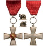 ORDER OF THE LION OF FINLAND Knight's Cross, 5th Class, instituted in 1942. Breast Badge, 42 mm,