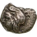 Head of Attis left / Head of a bull right. SNG v. Auock 7336. VF+, chipped